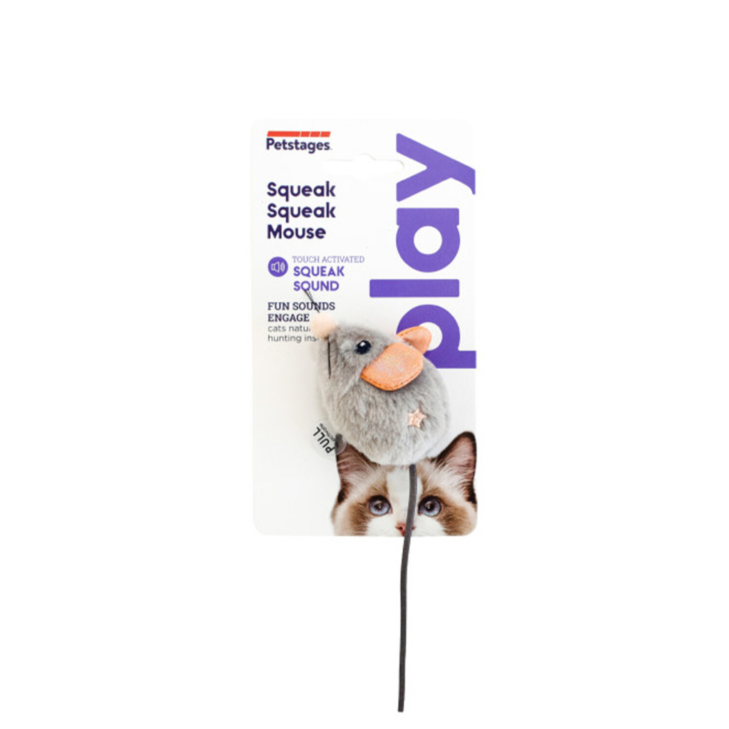 CATSGATES Squeak Squeak Catnipli Sesli Fare Kedi Oyuncağı 3,8x3,8cm (Gri)
