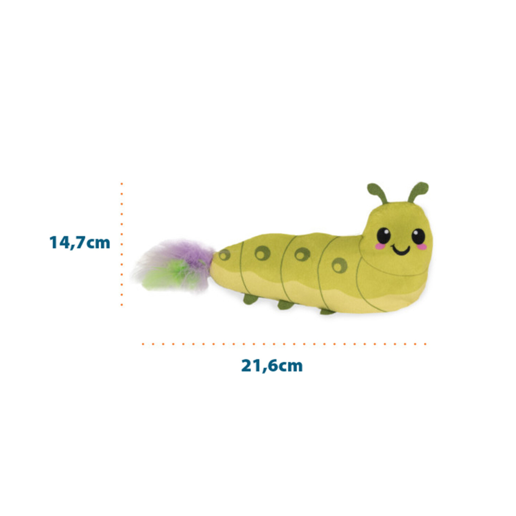 CATSTAGES Wiggle Worm Pilli Hareketli Solucan Kedi Oyuncağı 14,7x21,6cm (Yeşil)