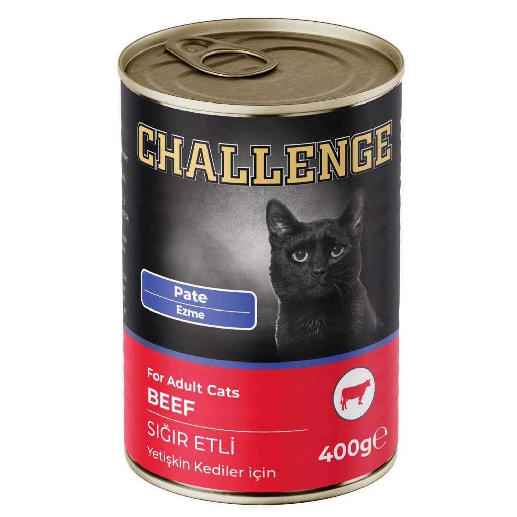 Challenge Ezme Sığır Etli Yetişkin Kedi Konservesi 400gr