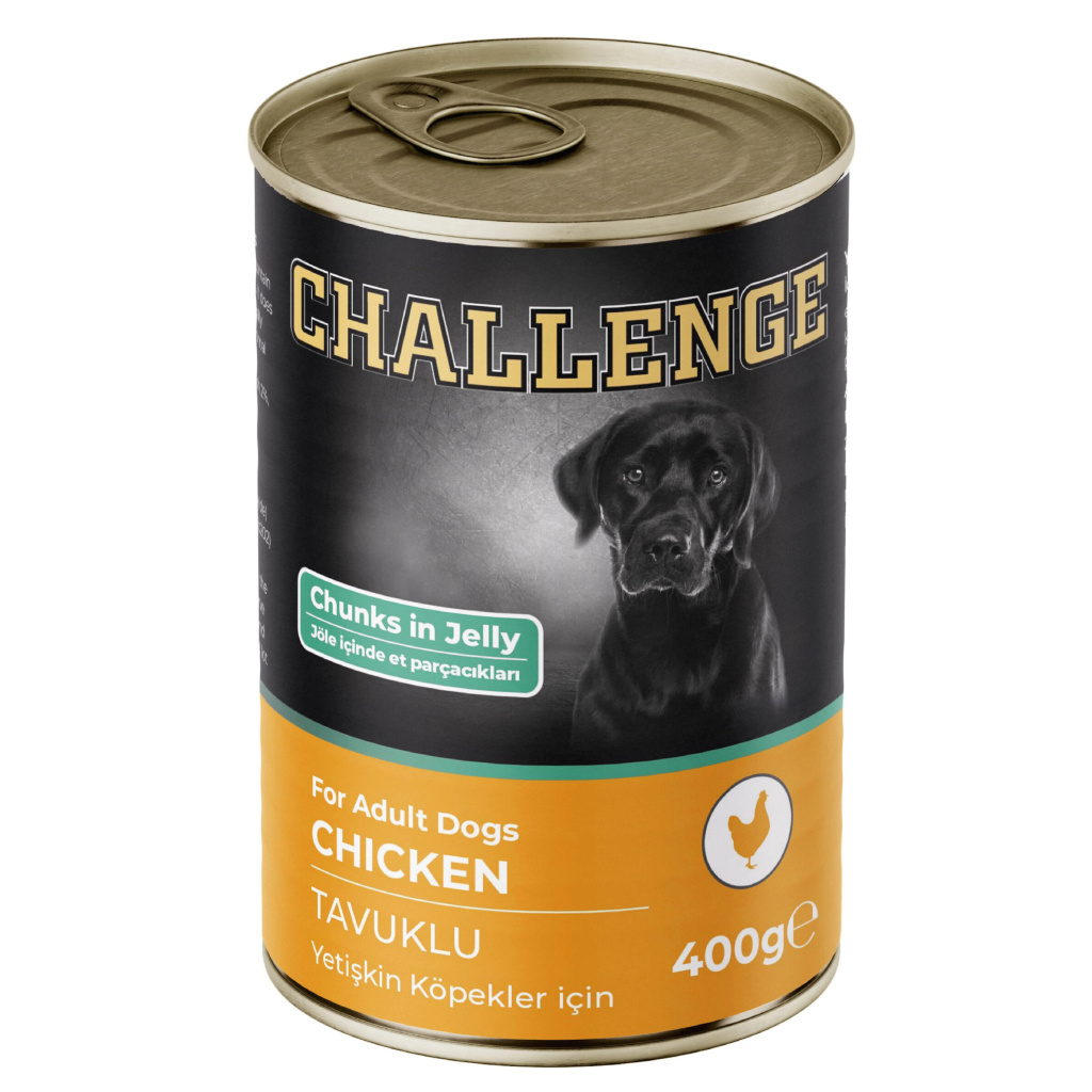 Challenge Jöle İçinde Parça Tavuklu Yetişkin Köpek Konservesi 400gr