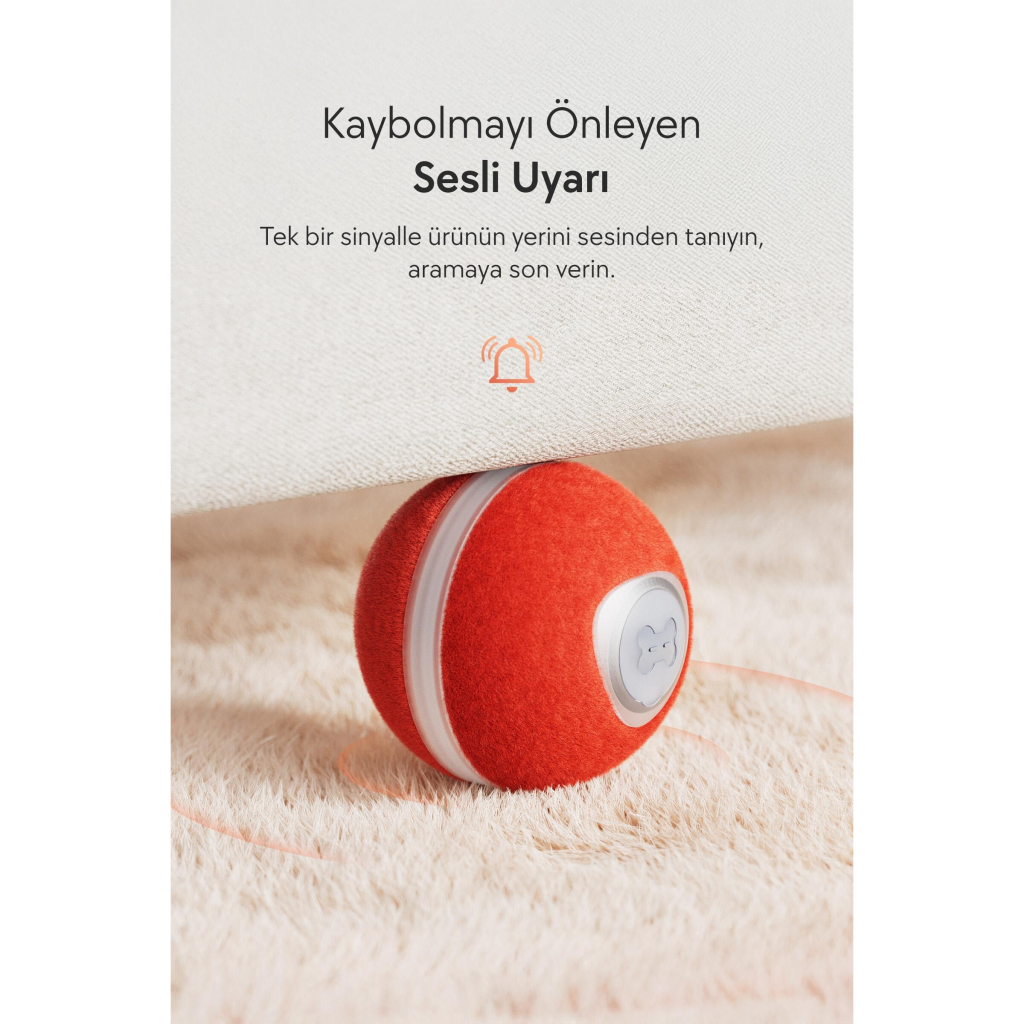 Cheerble Wicked Ball İnteraktif Şarjlı Top Kedi Oyuncağı (Kırmızı)