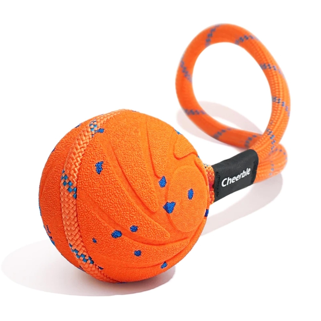 Cheerble İnteraktif İpli Top Köpek Oyuncağı 7cm (Turuncu)
