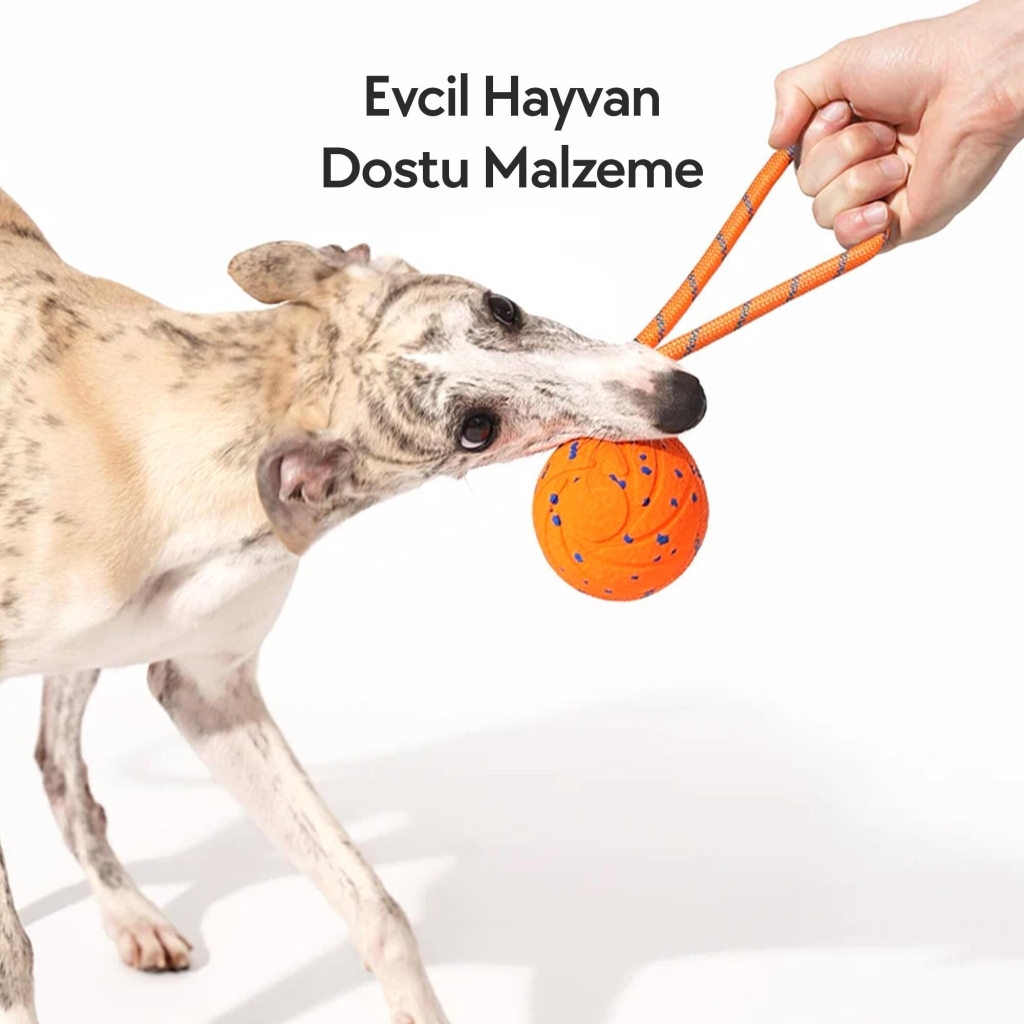Cheerble İnteraktif İpli Top Köpek Oyuncağı 7cm (Turuncu)