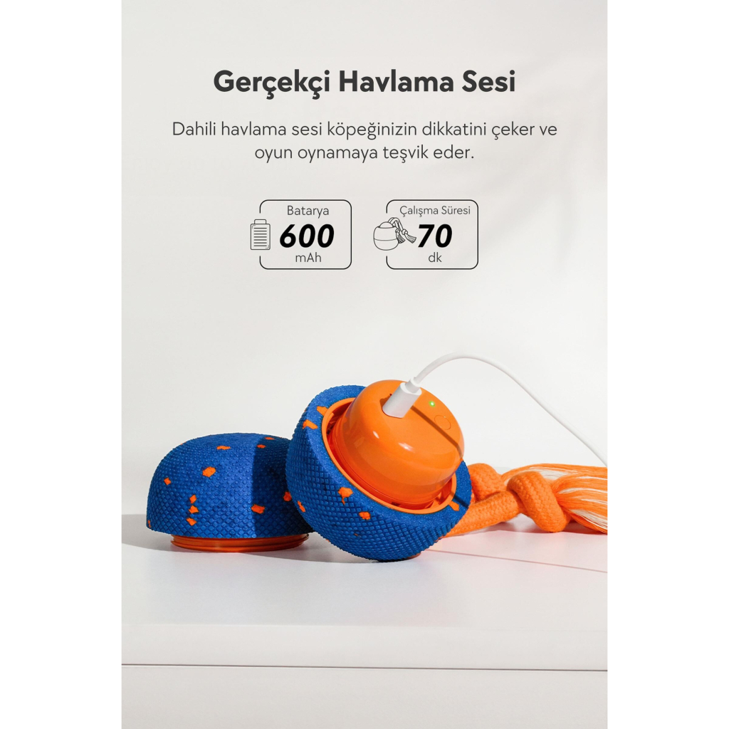Cheerble Wicked Ball Rolly Şarjlı İnteraktif Top Köpek Oyuncağı (Mavi)