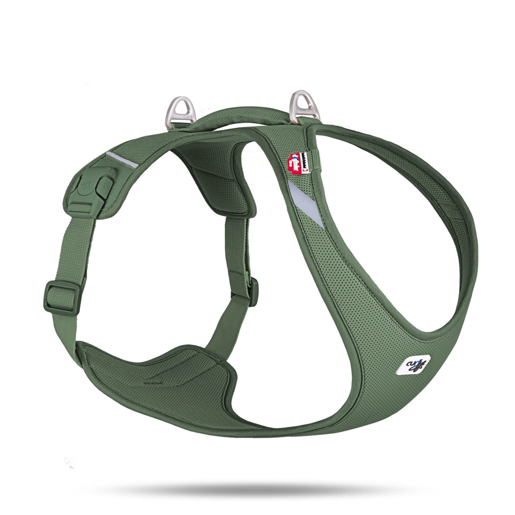 Curli Belka Harness Air-Mesh Köpek Göğüs Tasması 55,5x62,7cm (Yeşil) [XL]
