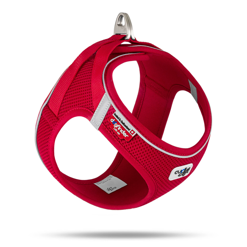 Curli Magnetic Vest Harness Köpek Tasması 30x35cm (Kırmızı) [2XS]