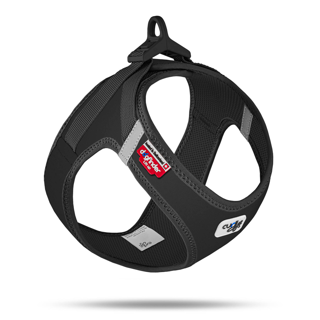 Curli Vest Harness Softshell Köpek Tasması 40x45cm (Siyah) [S]