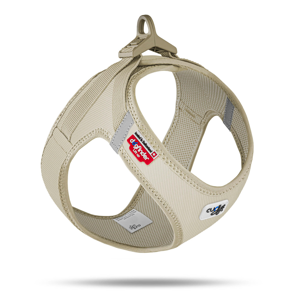 Curli Vest Harness Cord Köpek Tasması 38,3x43,3cm (Beyaz) [S]