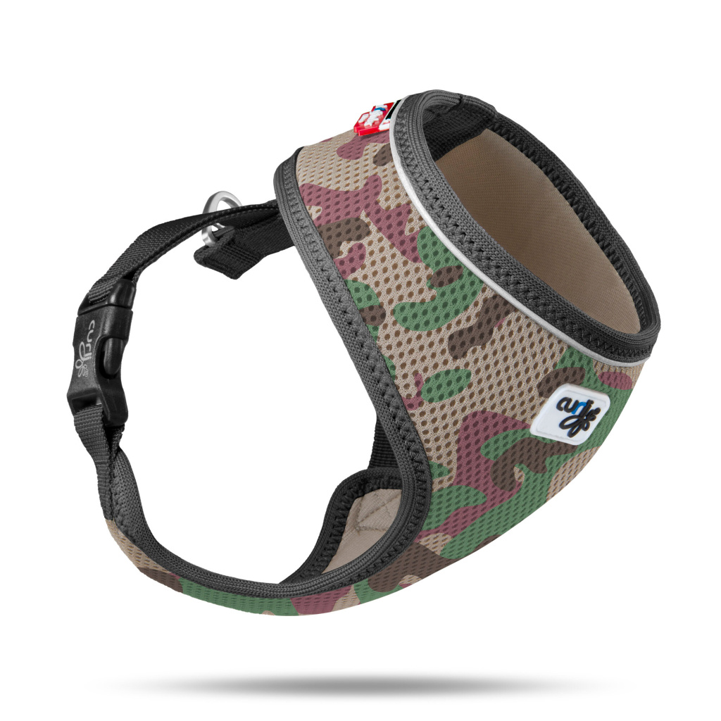 Curli Basic Harness Air-Mesh Camo Köpek Göğüs Tasması [M]