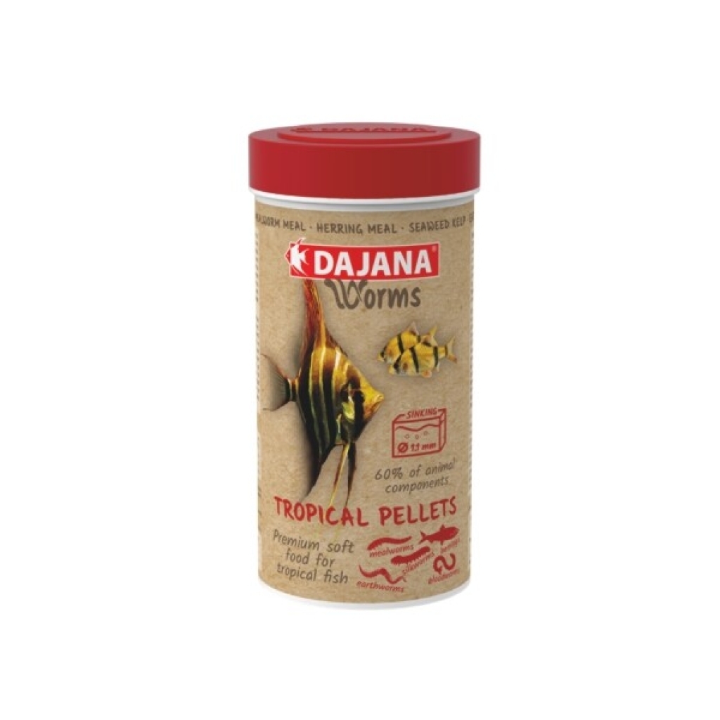 DAJANA Worms Tropical Pellets Akvaryum Balık Yemi 100ml 50gr