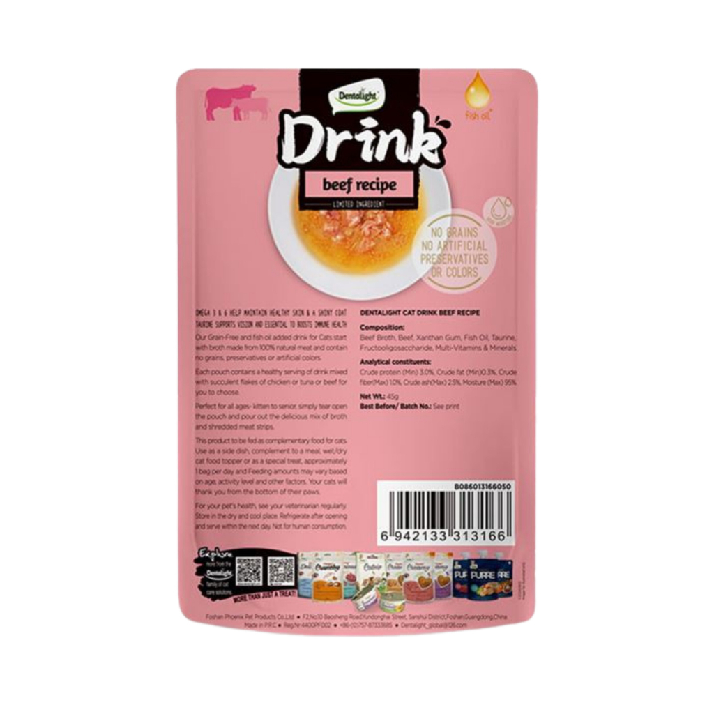 Dentalight Drink Sığır Etli Kedi Çorbası 45gr