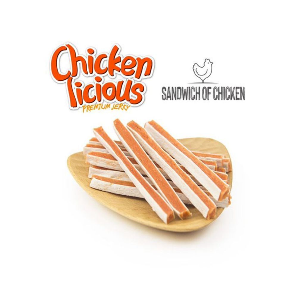 Dentalight Chicken Licious Kurutulmuş Tavuklu Sandviç Köpek Ödül Maması 70gr