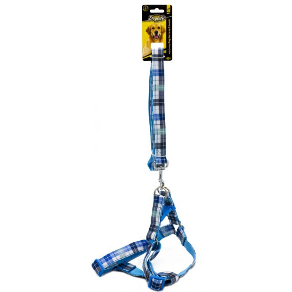 Doglife Ekose Desenli Köpek Göğüs Tasması 2,5cm