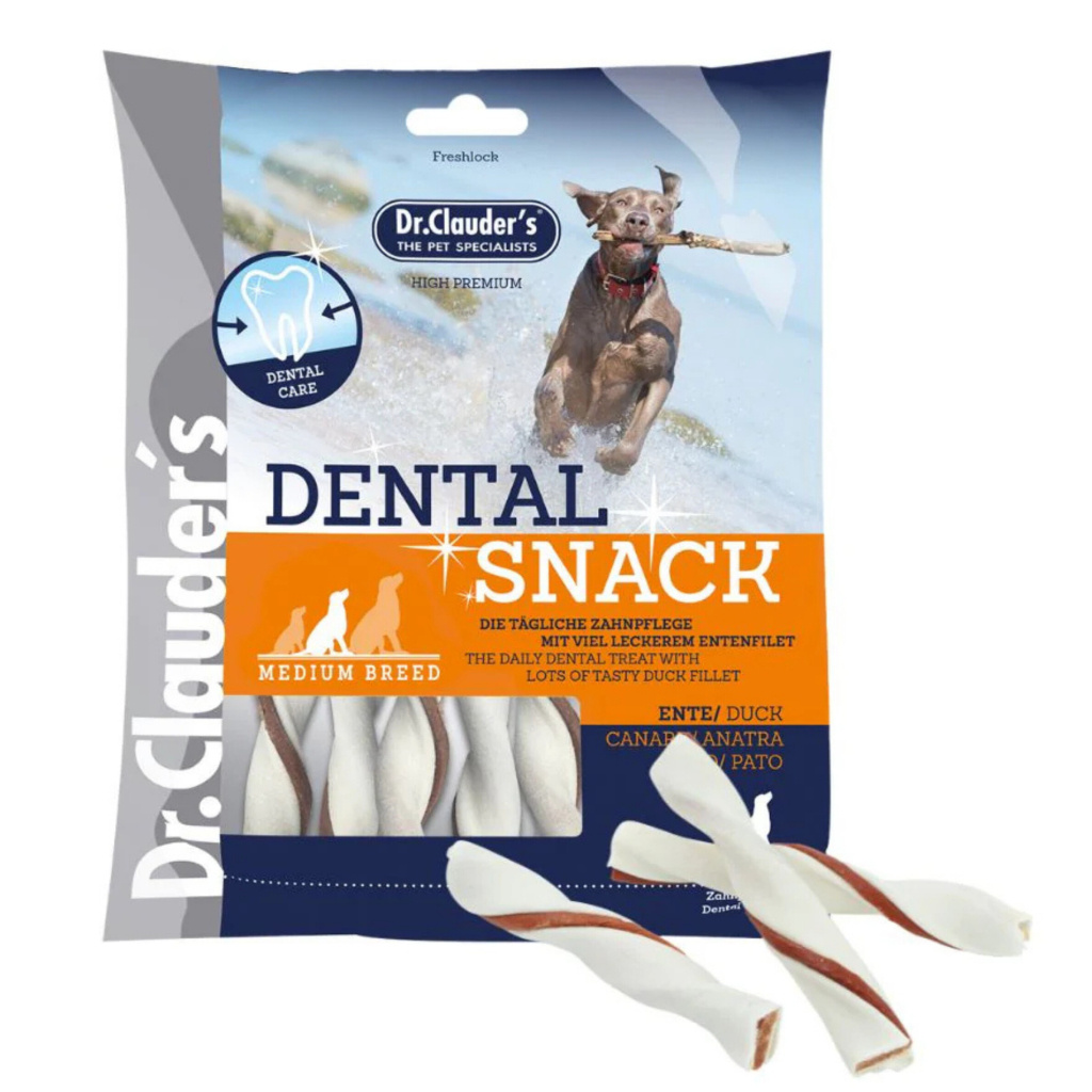 Dr.Clauder's Dental Snack Sığır Derili ve Ördekli Orta Irk Köpek Ödül Maması 170gr