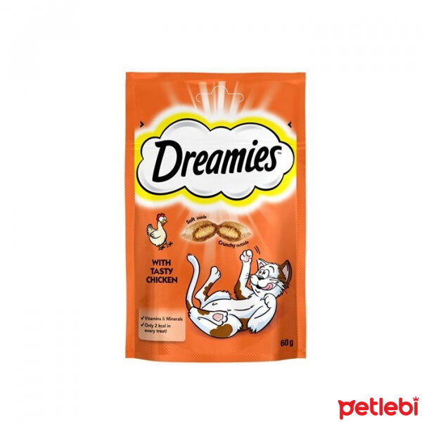 Dreamies İç Dolgulu Tavuklu Kedi Ödül Bisküvisi 60gr