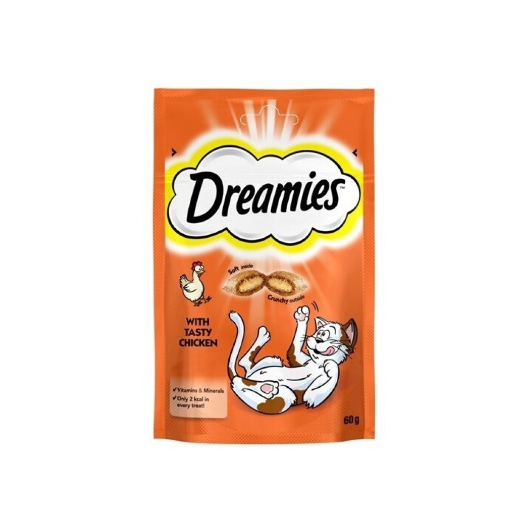 Dreamies İç Dolgulu Tavuklu Kedi Ödül Bisküvisi 60gr (3 Al 4 Öde)