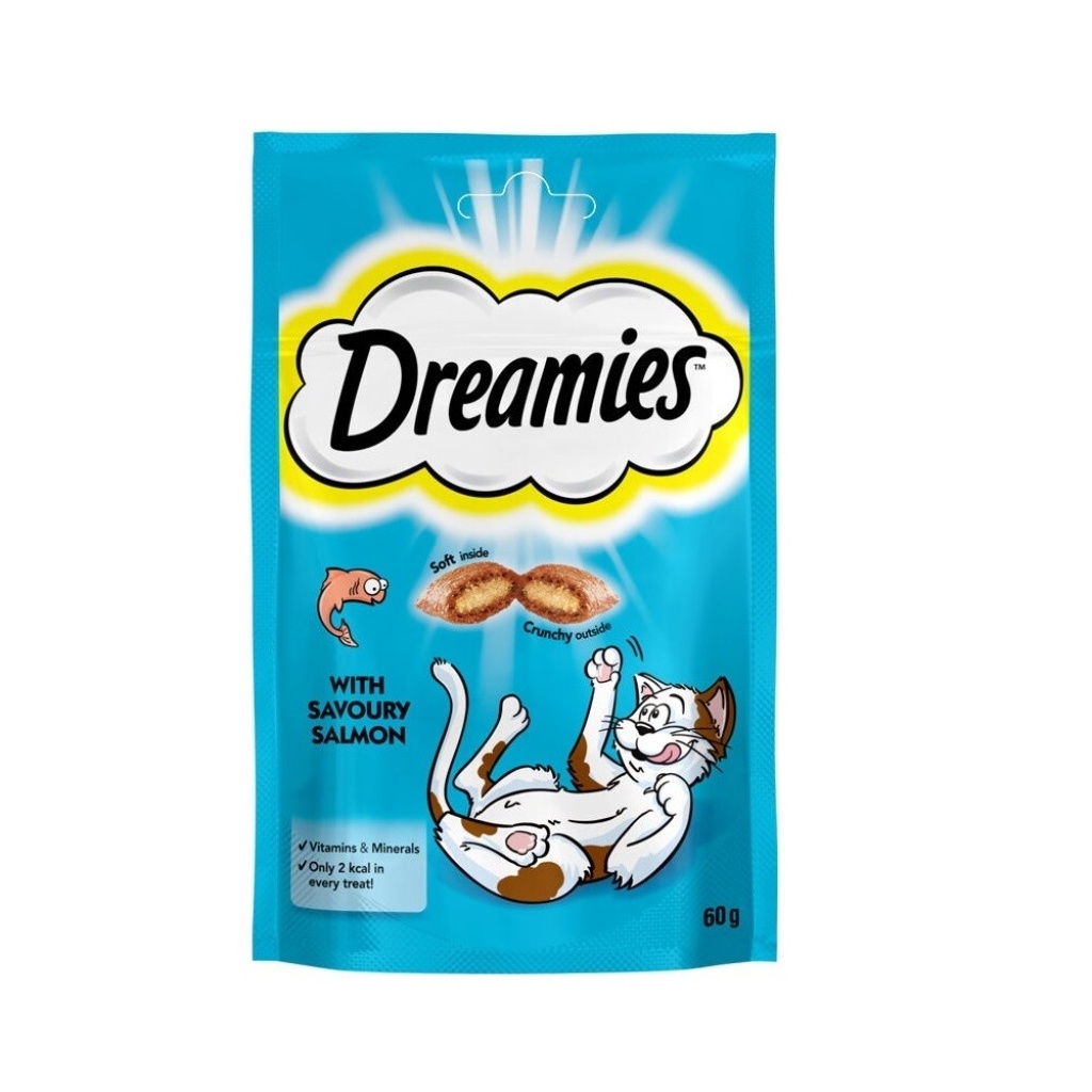 Dreamies İç Dolgulu Somonlu Kedi Ödül Bisküvisi 60gr (4 Al 3 Öde)