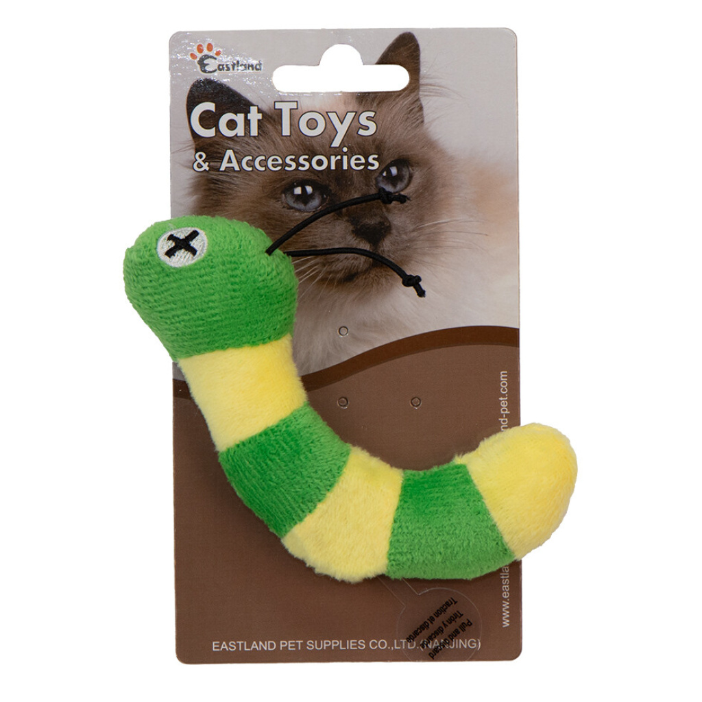 Eastland Sesli Catnipli Peluş Tırtıl Kedi Oyuncağı 13cm