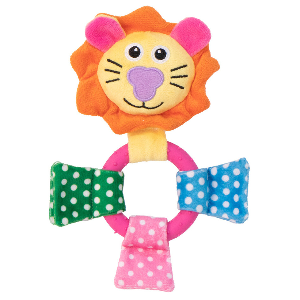Eastland Sesli Lastik Halkalı Peluş Aslan Köpek Oyuncağı 20cm