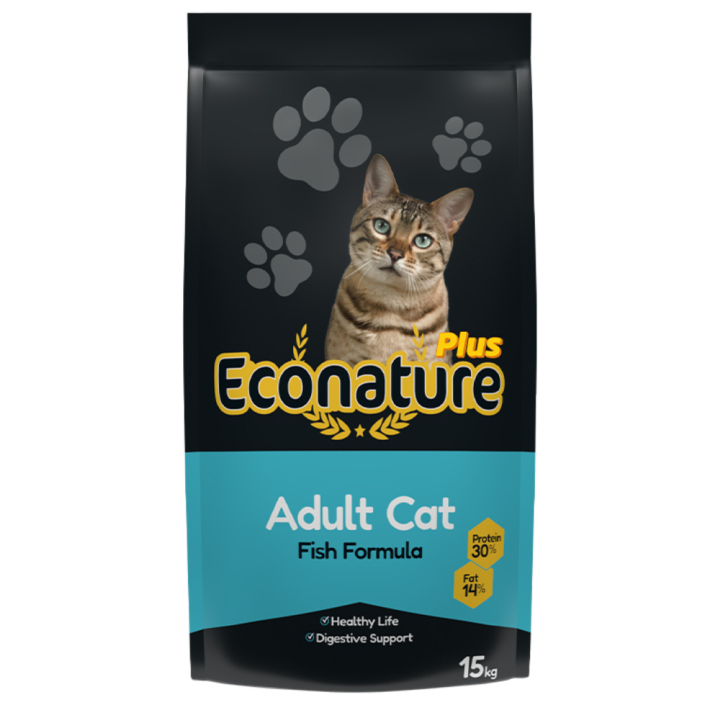 Econature Plus Balıklı Yetişkin Kedi Maması 13,5kg + 1,5kg HEDİYE!