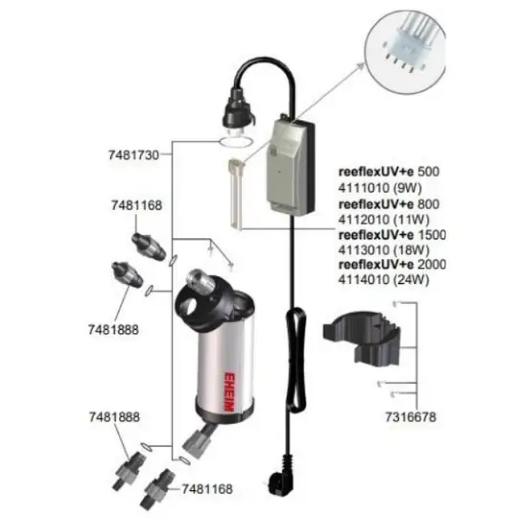 EHEIM ReeflexUV+e 2000 WiFi Kontrollü Akvaryum UV Filtre 24W