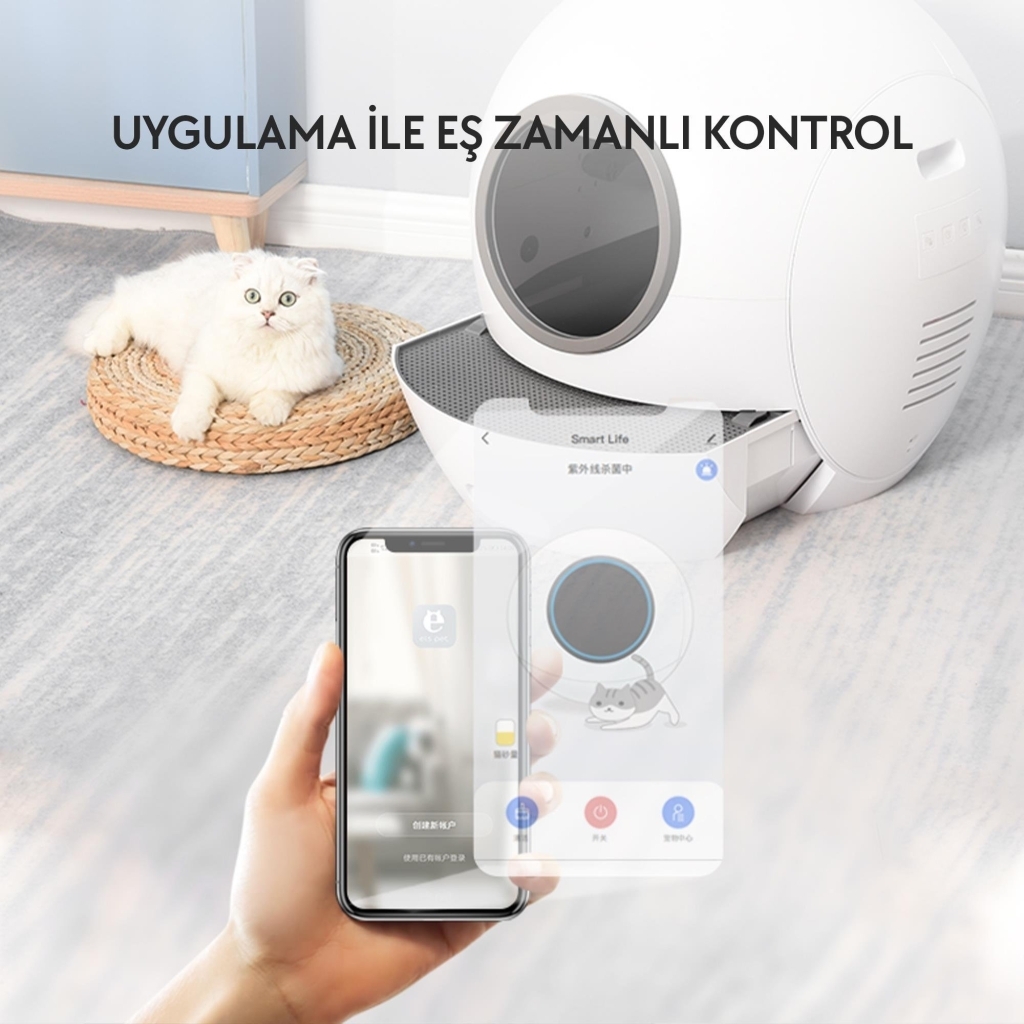 ELS Pet Smart Pro Otomatik Akıllı Kedi Tuvaleti