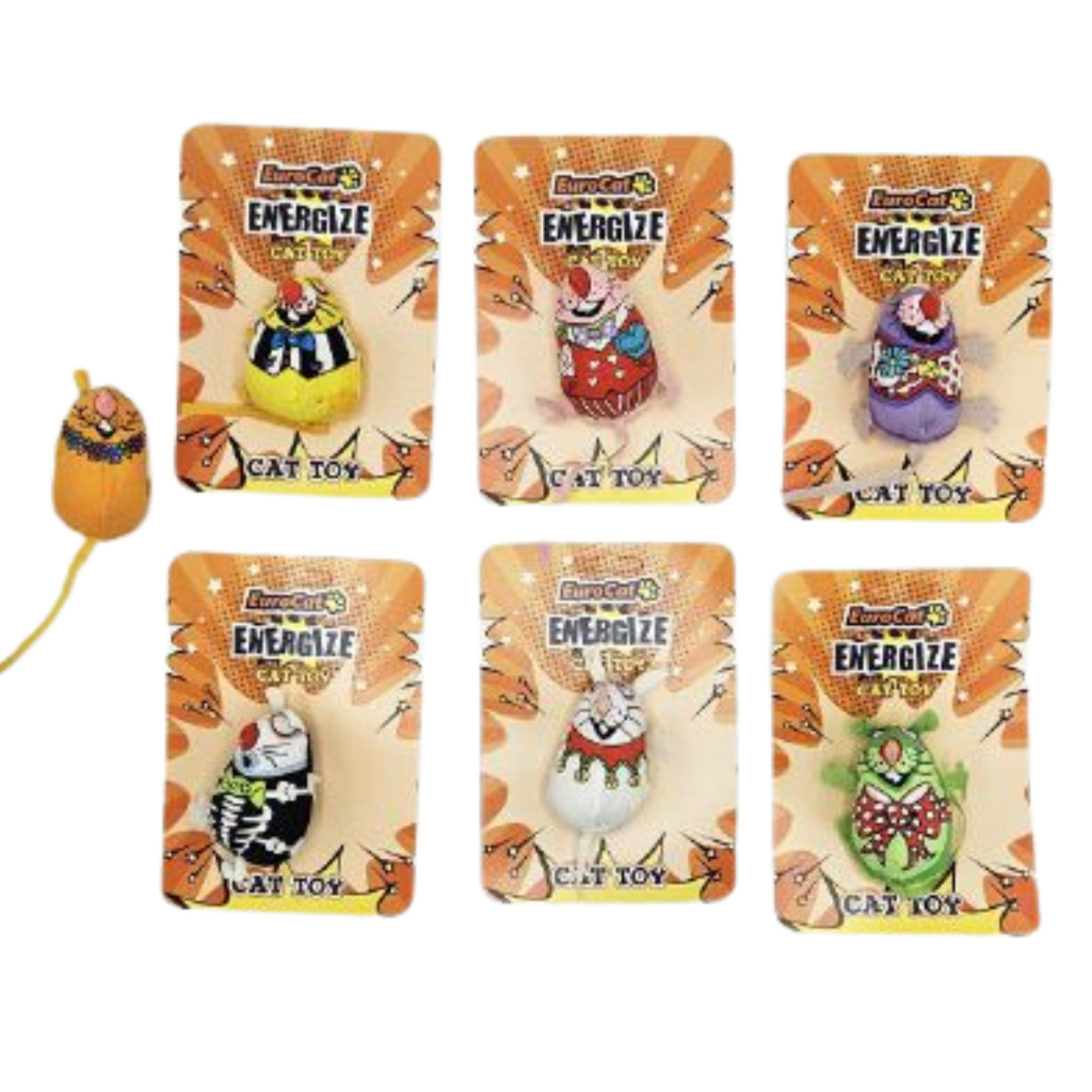 EuroCat Energize Tombik Fare Kedi Oyuncağı 15cm (Karışık Çeşitli)