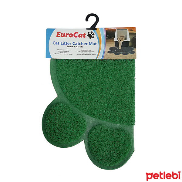 EuroCat Kedi Tuvaleti Önü Paspası 60x45cm (Koyu Yeşil)