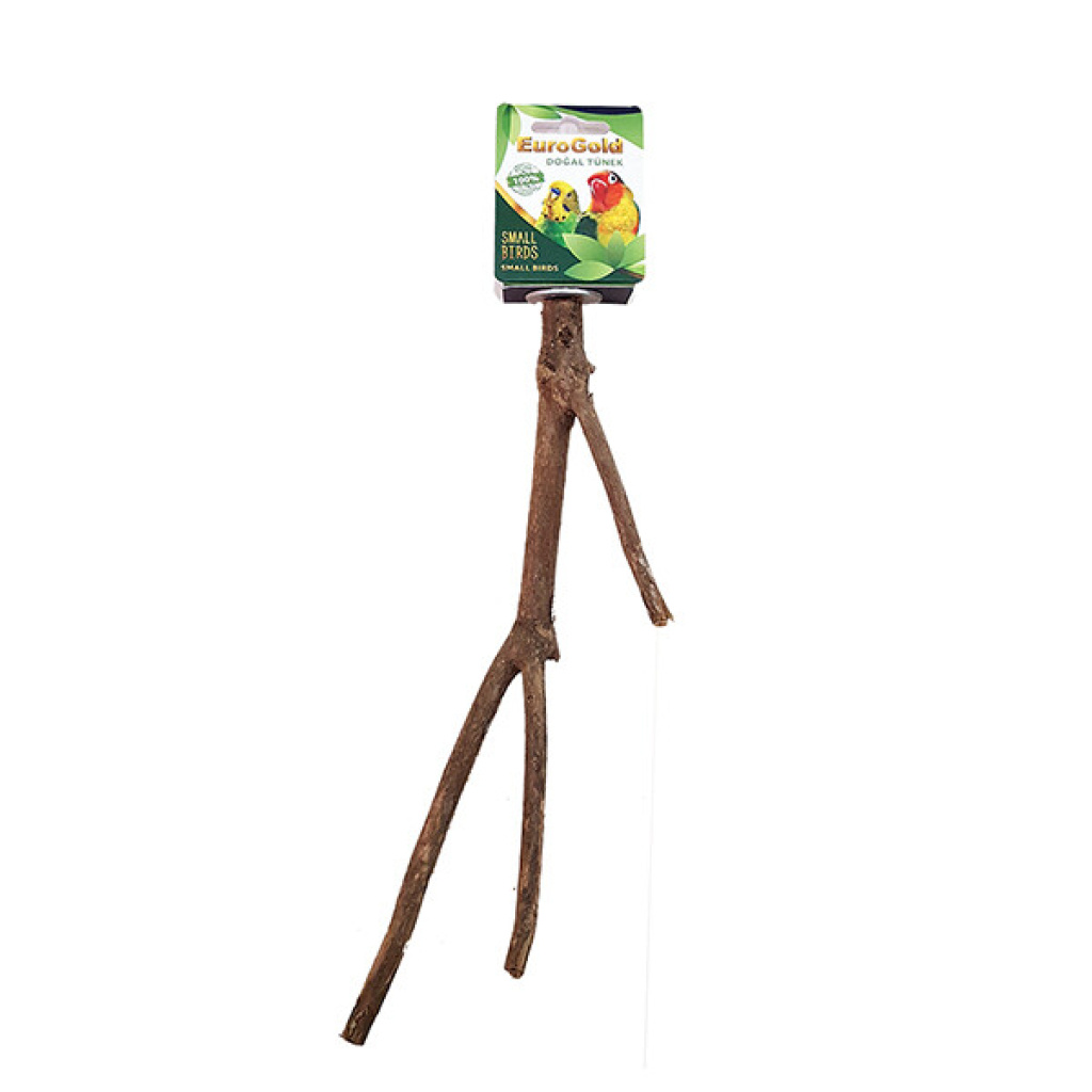 EuroGold Kuşlar İçin Doğal Ahşap Tünek 25cm