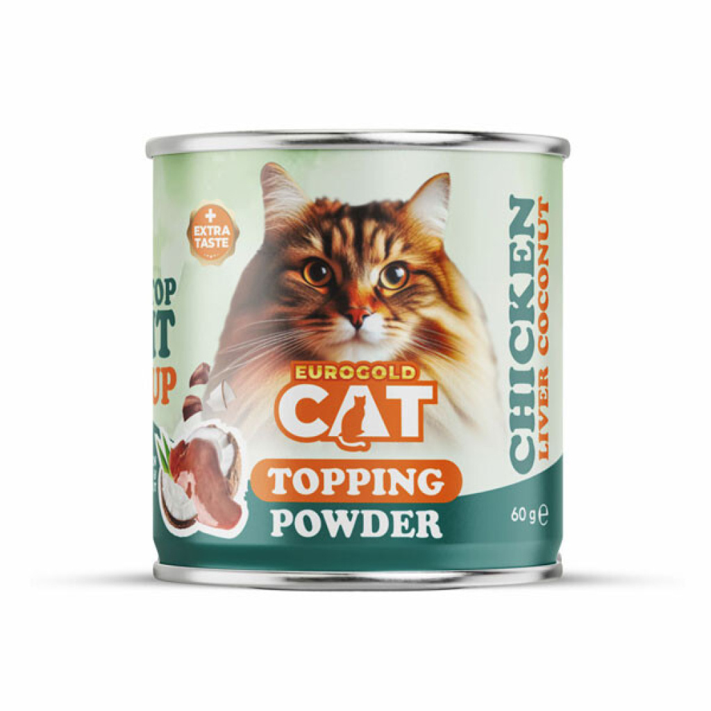 EuroGold Topping Tavuk Ciğerli ve Hindistan Cevizli Mama Tozu 60gr