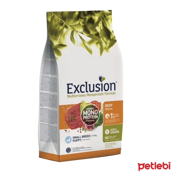 Exclusion Monoprotein Sığır Etli ve Narlı Düşük Tahıllı Küçük Irk Yavru Köpek Maması 2kg