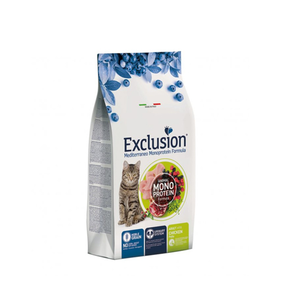 Exclusion Monoprotein Tavuklu ve Narlı Düşük Tahıllı Yetişkin Kedi Maması 12kg