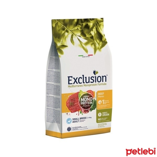 Exclusion Monoprotein Sığırlı ve Narlı Düşük Tahıllı Küçük Irk Yetişkin Köpek Maması 2kg