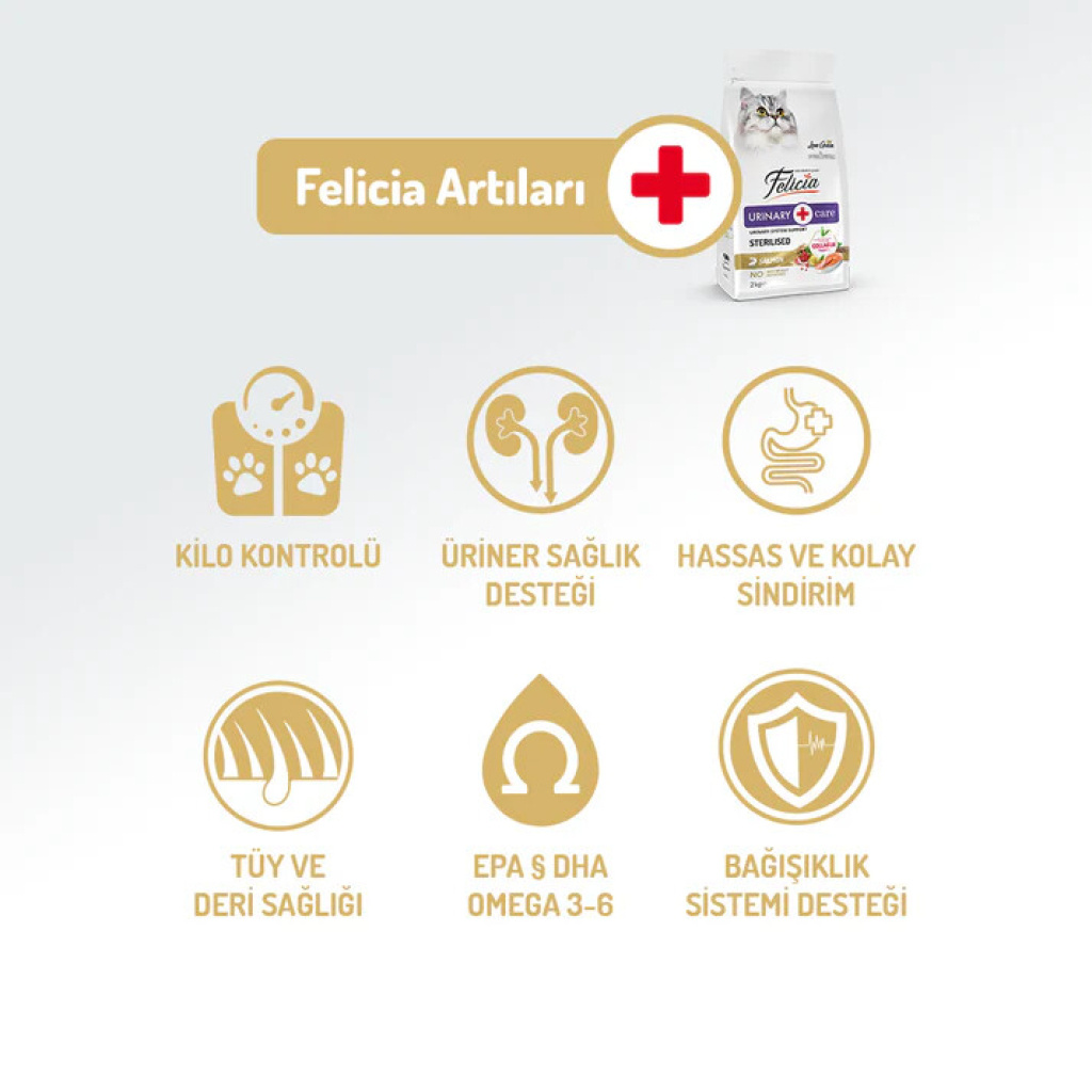 Felicia Hipoalerjenik Kolejen Destekli Somonlu Kısırlaştırılmış Kedi Maması 5kg
