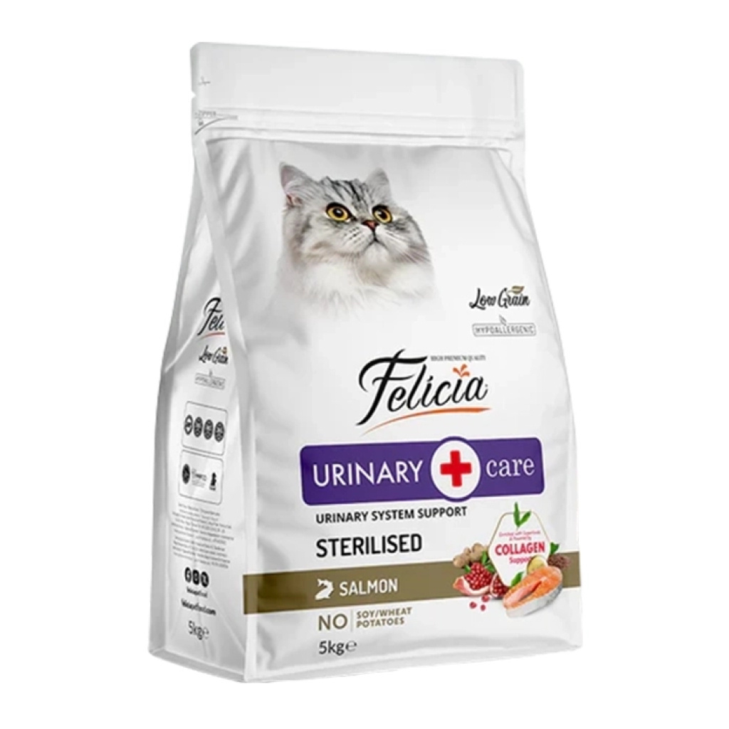 Felicia Hipoalerjenik Kolejen Destekli Somonlu Kısırlaştırılmış Kedi Maması 5kg