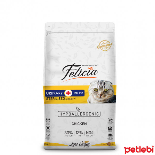 Felicia HypoAllergenic +7 Tavuklu Düşük Tahıllı Kısırlaştırılmış Kedi Maması 2kg