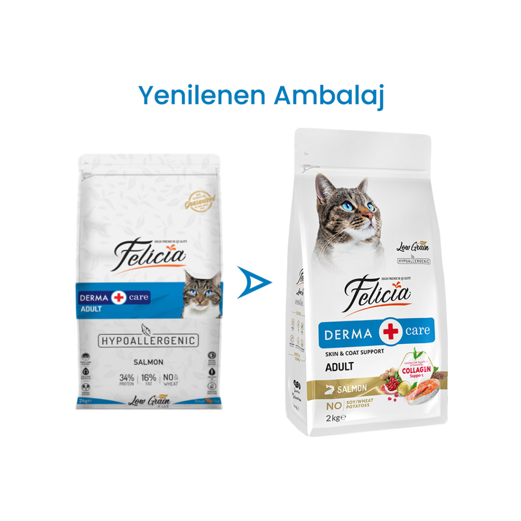 Felicia Hipoalerjenik Somonlu Düşük Tahıllı Yetişkin Kedi Maması 2kg