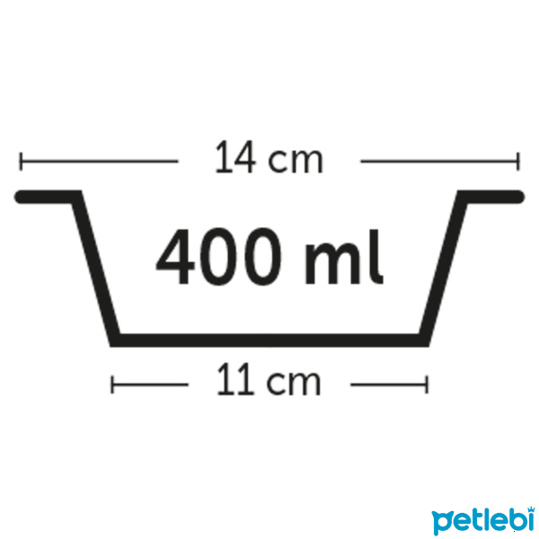 Flamingo Trimond Kedi ve Küçük Irk Köpekler için Çelik Mama ve Su Kabı 400ml 14cm (Gri/Pembe)