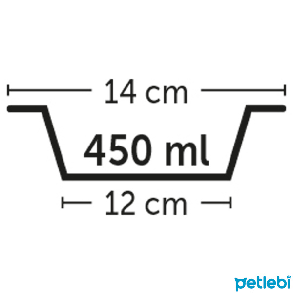 Flamingo Bella Kediler İçin Paslanmaz Çelik Mama ve Su Kabı 14cm 450ml (Kırmızı)