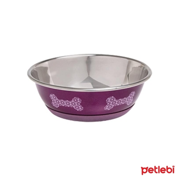 Flamingo Selecta Kedi ve Küçük Irk Köpekler için Çelik Mama ve Su Kabı 13cm 300ml (Pembe)