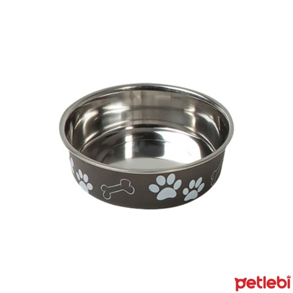 Flamingo Bella Köpekler için Çelik Mama ve Su Kabı 800ml 17cm (Siyah)