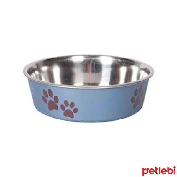 Bella Flamingo Bella Köpekler için Çelik Mama ve Su Kabı 17cm 800ml (Mavi)