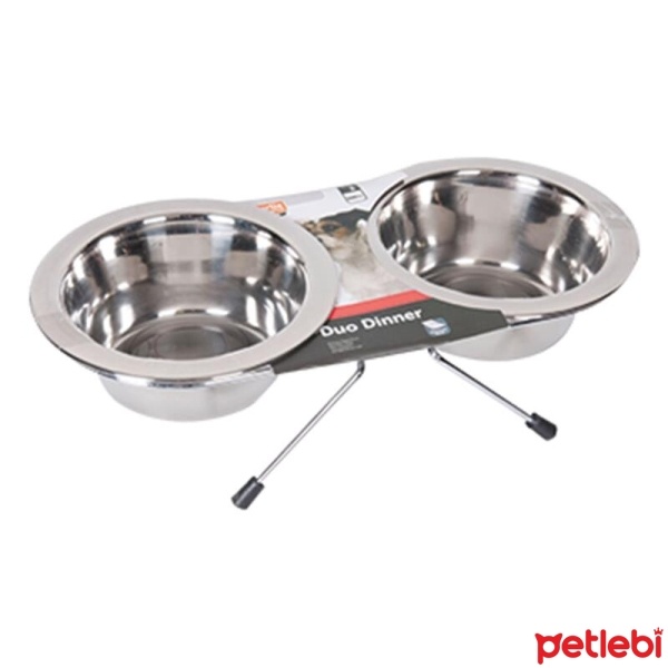 Flamingo Duo Dinner Köpekler İçin İkili Çelik Mama ve Su Kabı 2x800ml