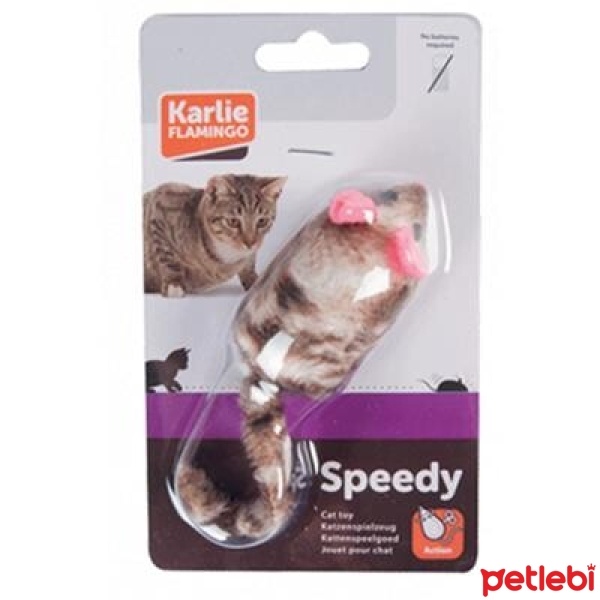 Flamingo Speedy Kurmalı Peluş Fare Kedi Oyuncağı 3x5x7cm