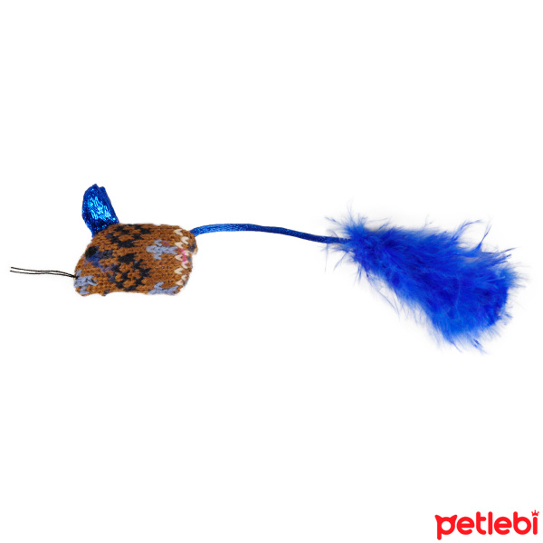 Flamingo Catnipli Tüylü Peluş Fare Kedi Oyuncağı 18cm (3'lü) (Karışık Renkli)