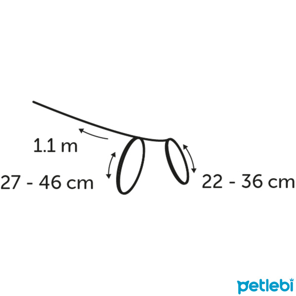 Flamingo Kedi Göğüs Tasma Seti 20-35cm/10mm (Lacivert)