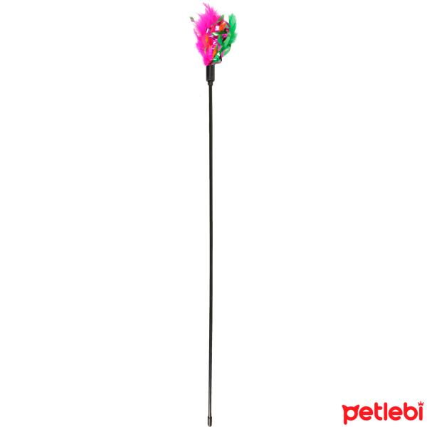 Flamingo Tüylü Olta Kedi Oyuncağı 59cm