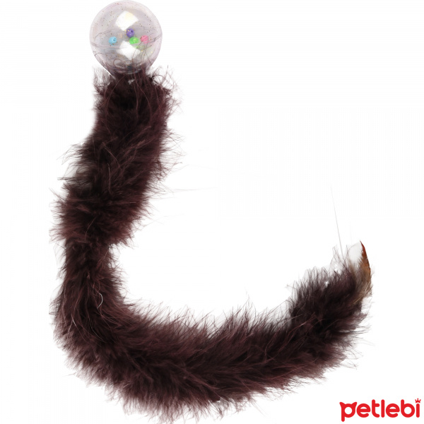 Flamingo Kitty Catnipli Çıngıraklı Tüylü Top Kedi Oyuncağı 45cm