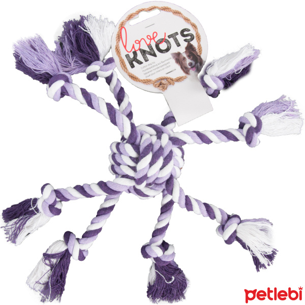 Flamingo Ahtapot İp Köpek Oyuncağı 30cm (Mor)
