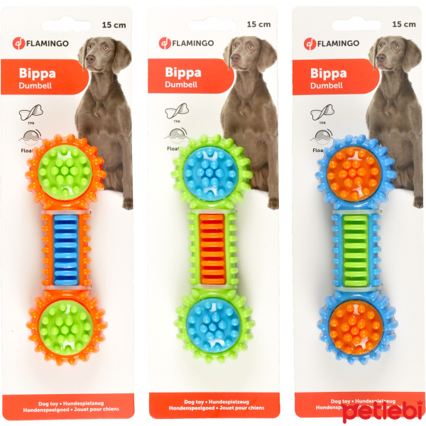 Flamingo Bippa Dumbell Köpek Oyuncağı 15cm (Karışık Renkli)